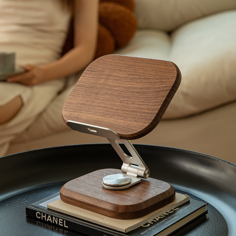 北欧国度平板支架实木木质可升降可调节角度支架创意手机放置架
