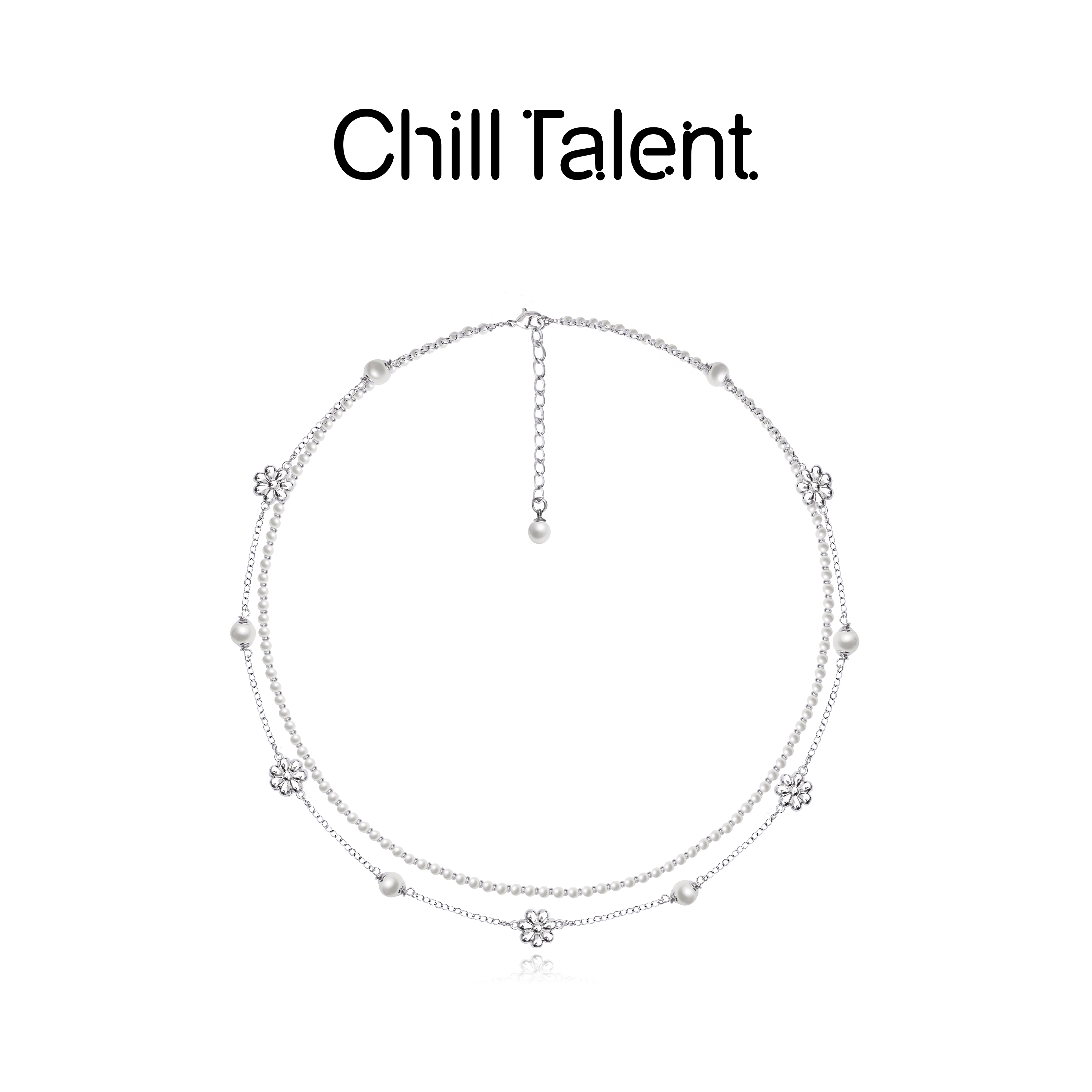 chill talent 铜合金项链 【明星同款】花木未眠项链叠戴时尚设计感