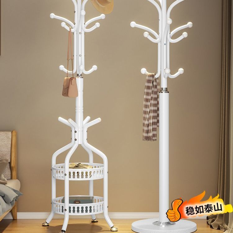 大理石衣帽架落地挂衣架卧室简约现代一体衣架杆房间收纳衣服架子