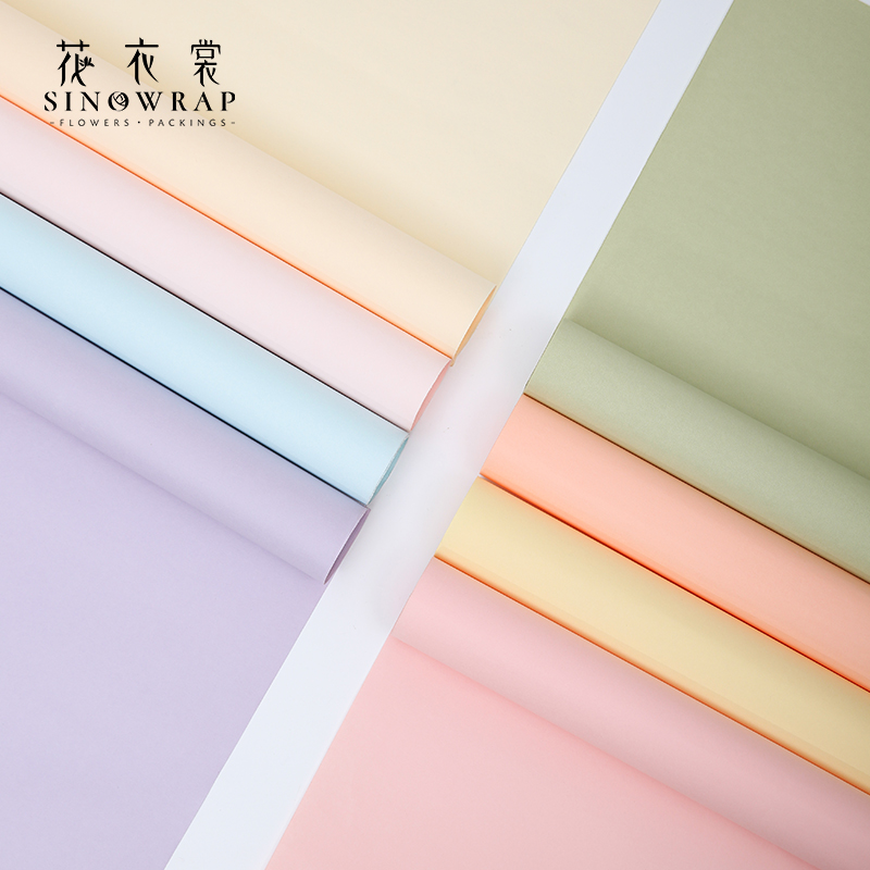 小号风华纸木棉纸花束包装纸纯色防水艺术鲜花包花纸