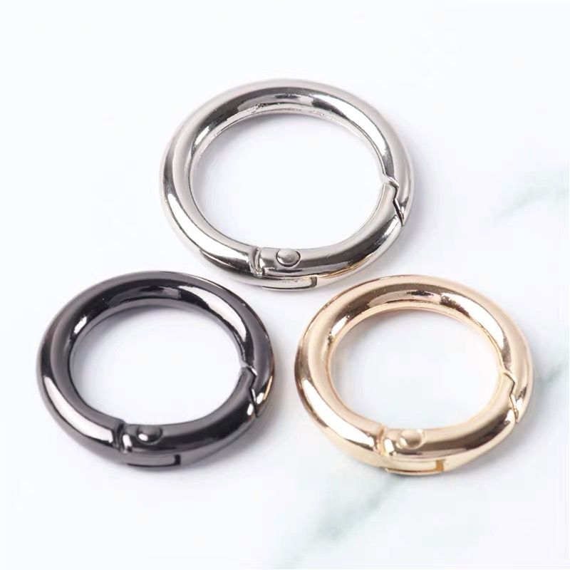 优质环弹簧扣圆环扣圆圈扣钥匙圈开口环包包扣包包配件五金挂钩扣