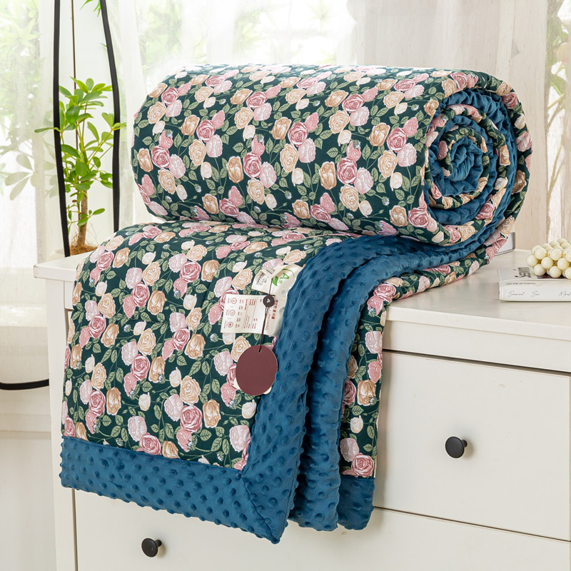 豆豆被A版纯棉B版豆豆绒被子被芯可机洗夏被春秋被加厚冬被绒毛毯