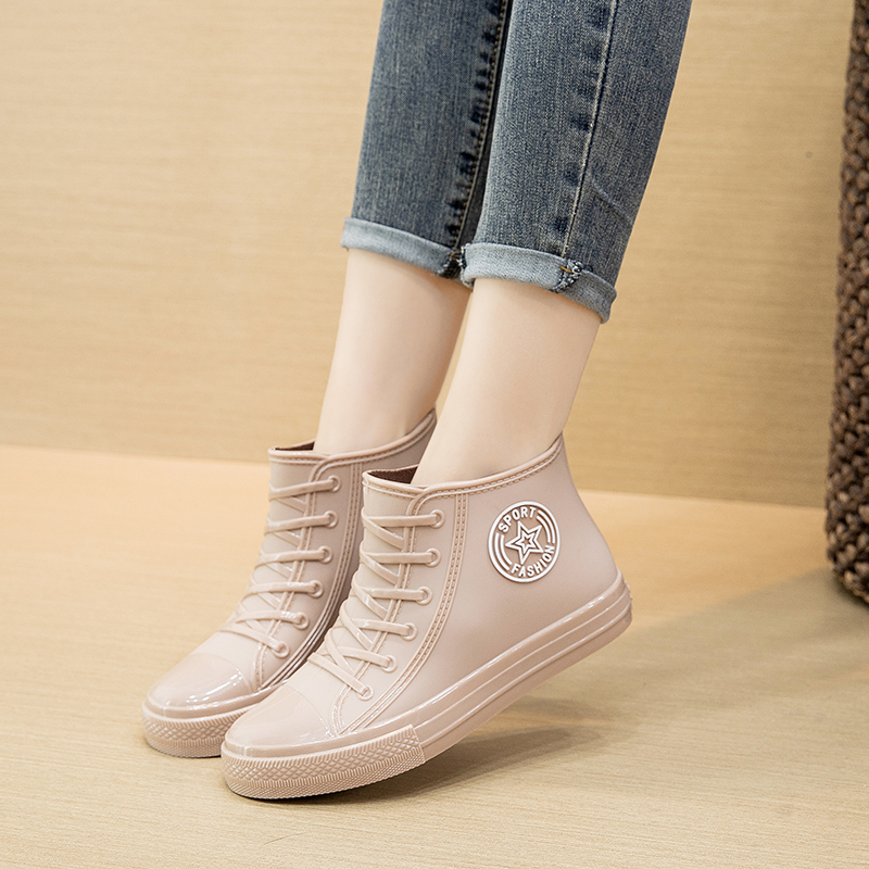 雨鞋女短筒时尚防滑雨靴成人水鞋外穿水靴厨房防水鞋保暖加棉胶鞋