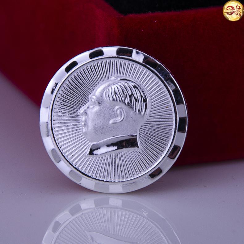 足银胸针 像章胸章男服装配件金属足银伟人饰品针式银制品个性