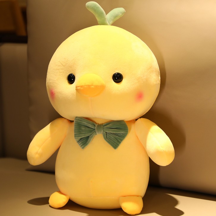 超萌小黄鸡公仔娃娃床上可爱女孩玩偶毛绒玩具送女生情人节礼物