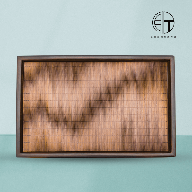 收纳储水竹茶盘高档小型竹编/滤水快/简约/家用/实用/方便/轻巧