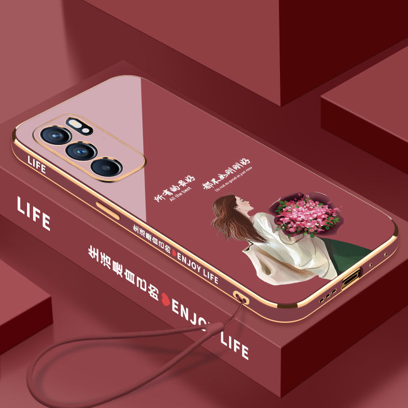 适用OPPOReno6手机壳全包防摔硅胶Reno6Pro软壳新款高级感女ins保