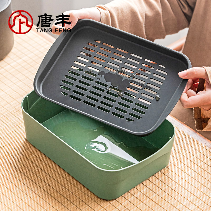 唐丰旅行茶盘家用茶盘车载小茶盘便携式茶海茶台轻奢茶具日式小型