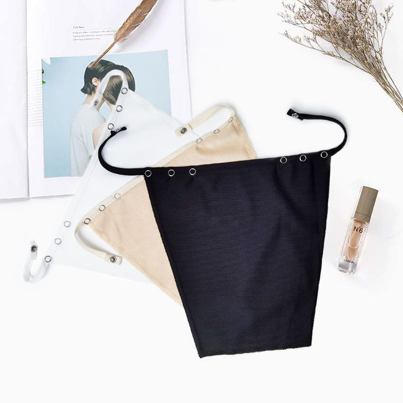 低领衣服防走光假领子一片式职场无花边无痕胸片隐形遮胸布神器夏