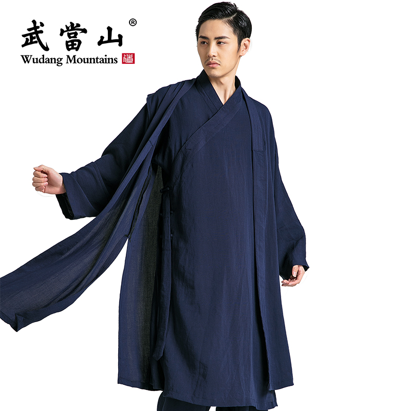 武當山太极服男练功服武术表演三件套太极服春秋长袍套装男女同款