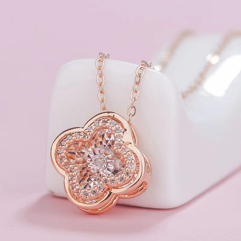 钛钢项链 【苏敏专属】灵动四叶草项链 精美礼盒装