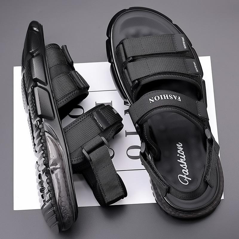 1683特大码凉鞋45防滑耐磨沙滩鞋46加肥加宽青少年47魔术贴男鞋48