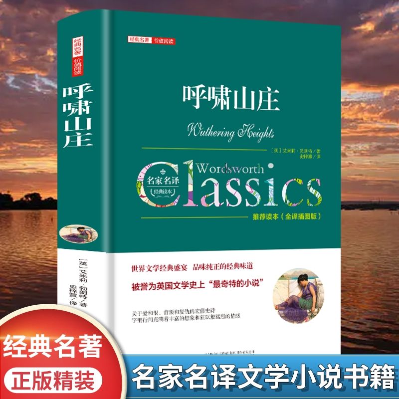 呼啸山庄正版包邮中文版勃朗特原著完整无删减全译插图版 经典名