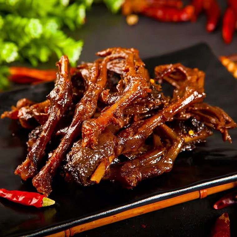 湖南特产安公子迷你小鸭掌鸭追剧休闲零食100克一包肉质鸭爪