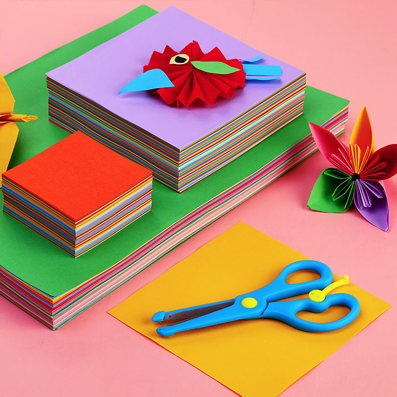 彩纸剪纸环保手工纸儿童套装手工diy彩色纸白纸幼儿园小学生剪纸