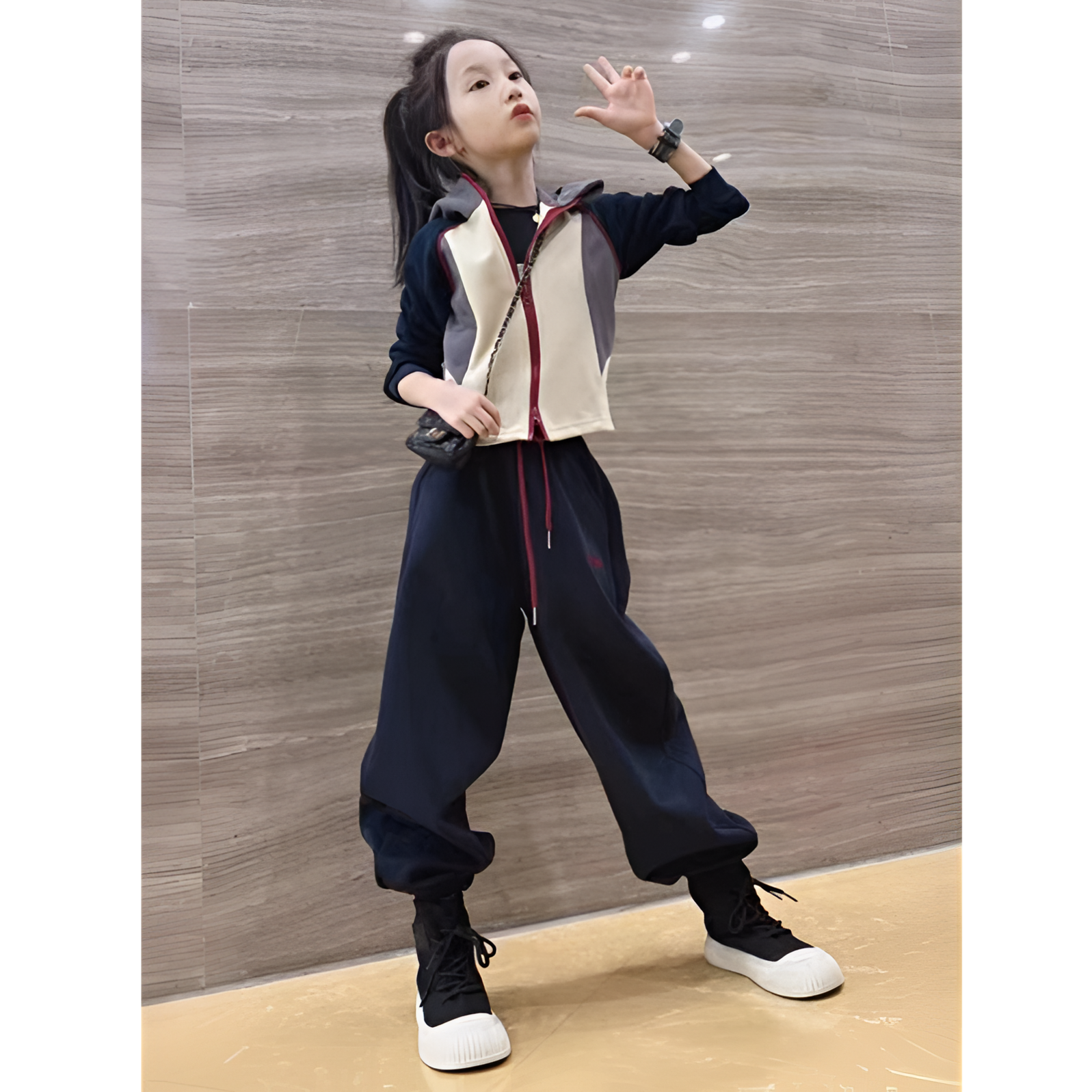 女童运动套装春秋款2025新款女孩大童卫衣外套又酷又飒卫裤两件套