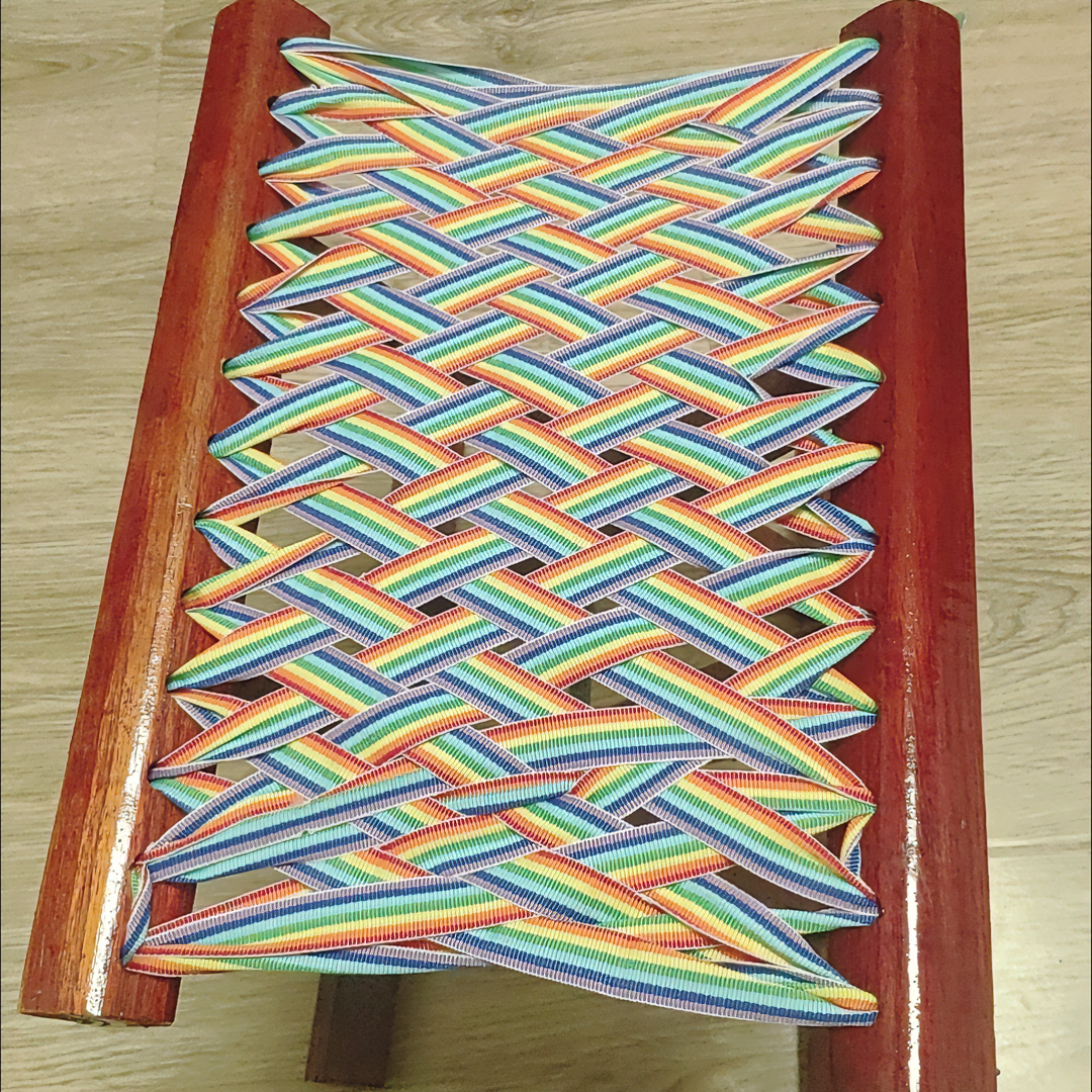 1.5公分马扎替换带马扎编织儿童推车带马扎编织绳蝴蝶结彩虹丝带