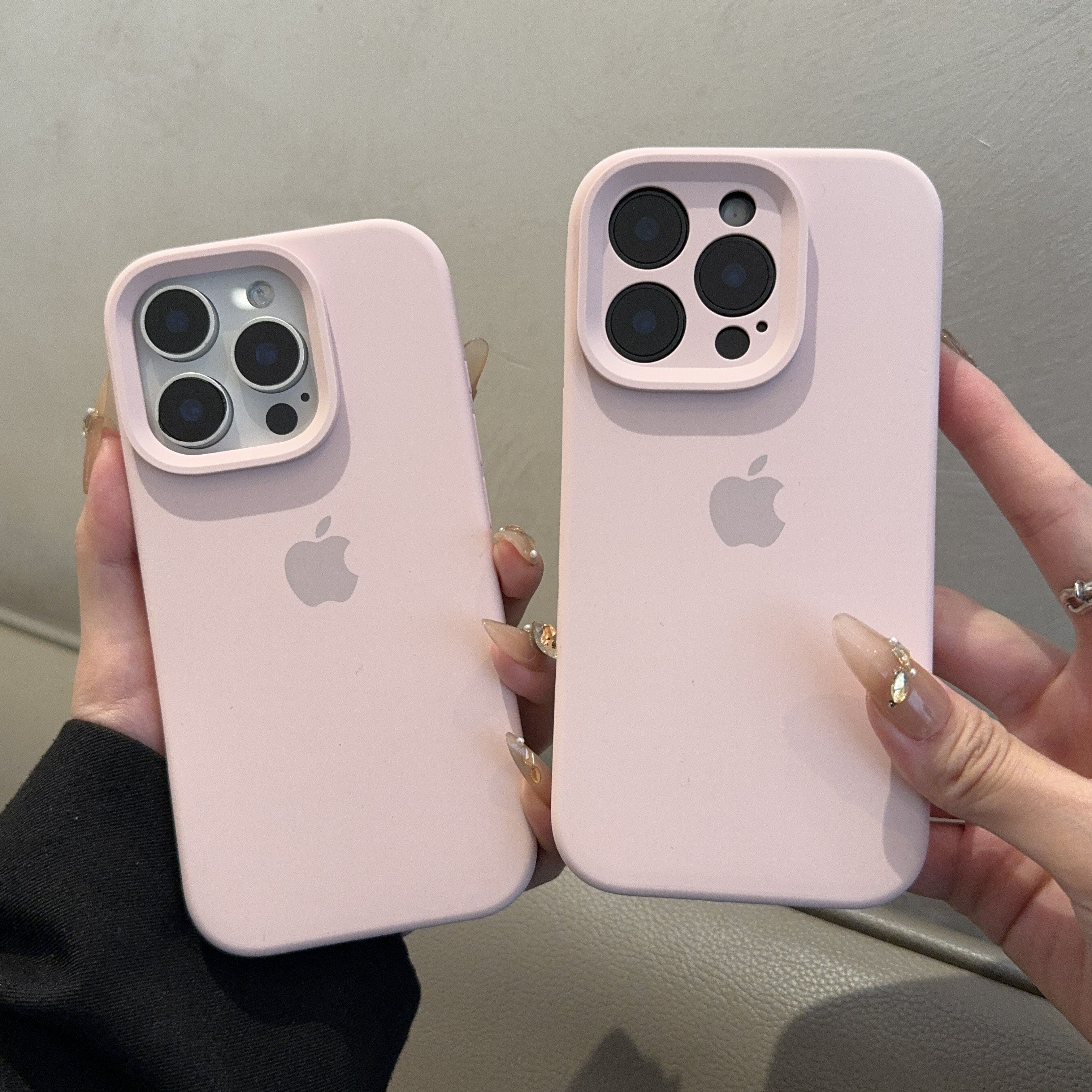 灰粉色适用苹果16promax手机壳15液态硅胶iphone14简约13纯色1211