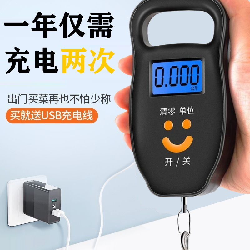 高精准手提电子秤50公斤家用小型便携式精准度快递买菜小称行李秤