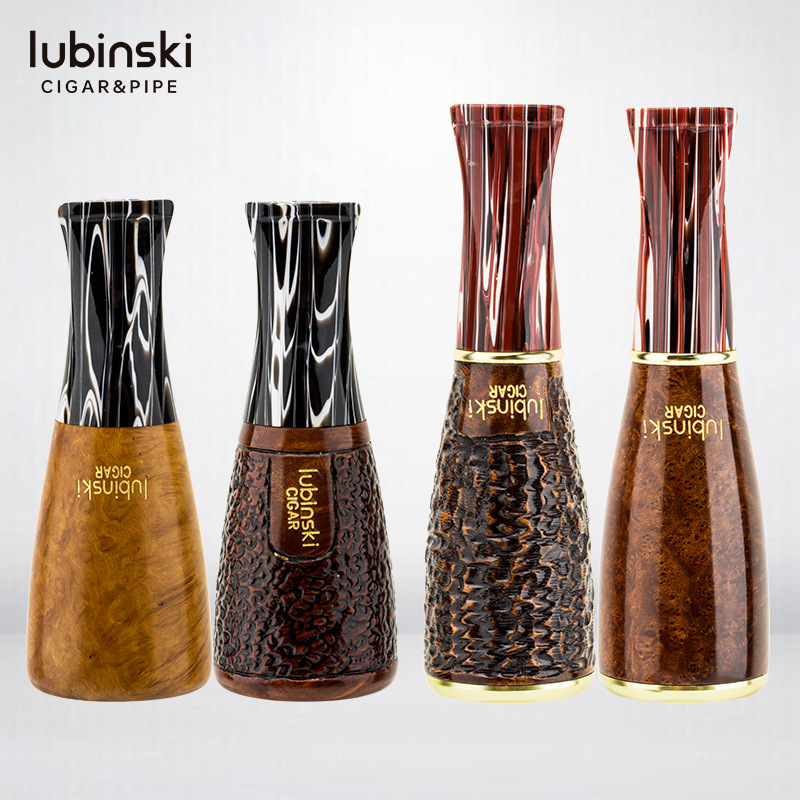 LUBINSKI雪茄烟嘴石楠木多环径便携高档过滤咬咀时尚礼盒装男烟具