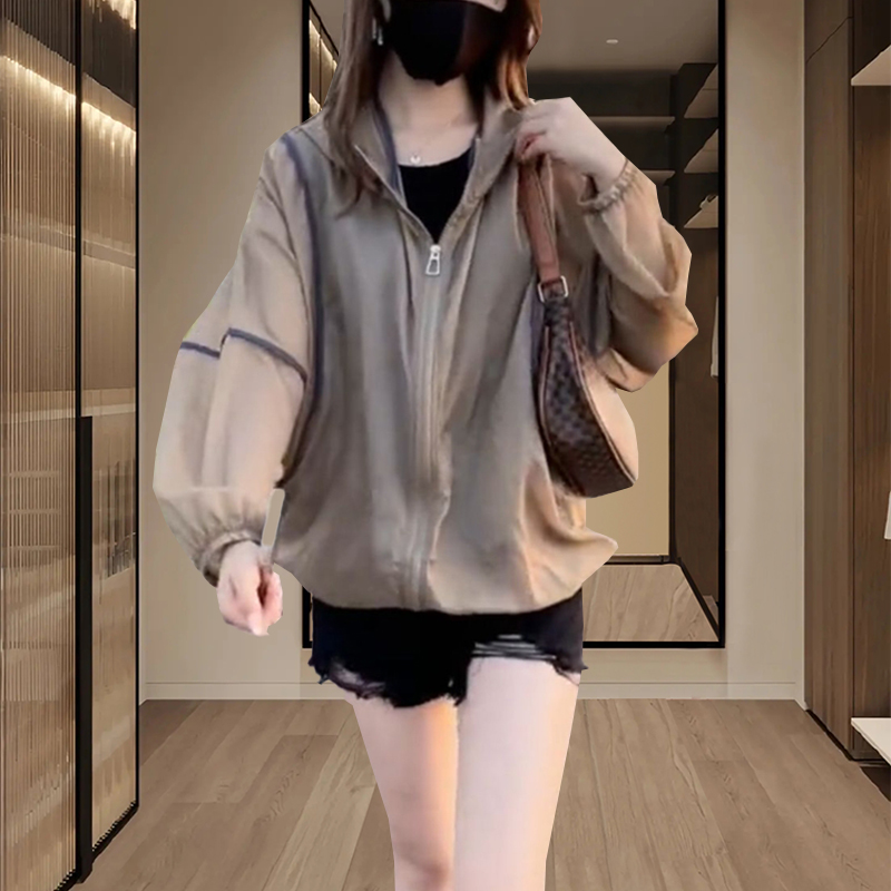 防晒衣女2026新款户外薄款百搭休闲大码宽松显瘦防晒服外套上衣女