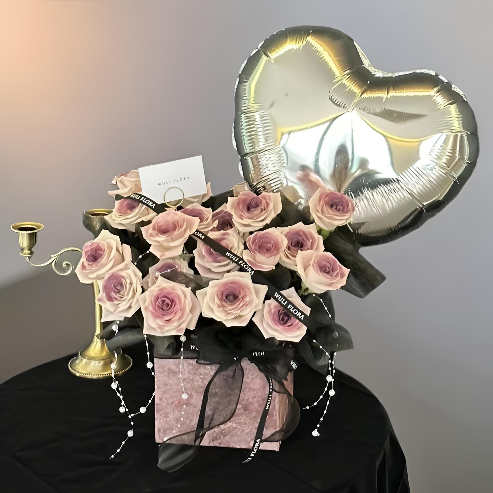 送女生玫瑰花束仿真香皂花乌梅子酱情人节高级感送女朋友生日礼物