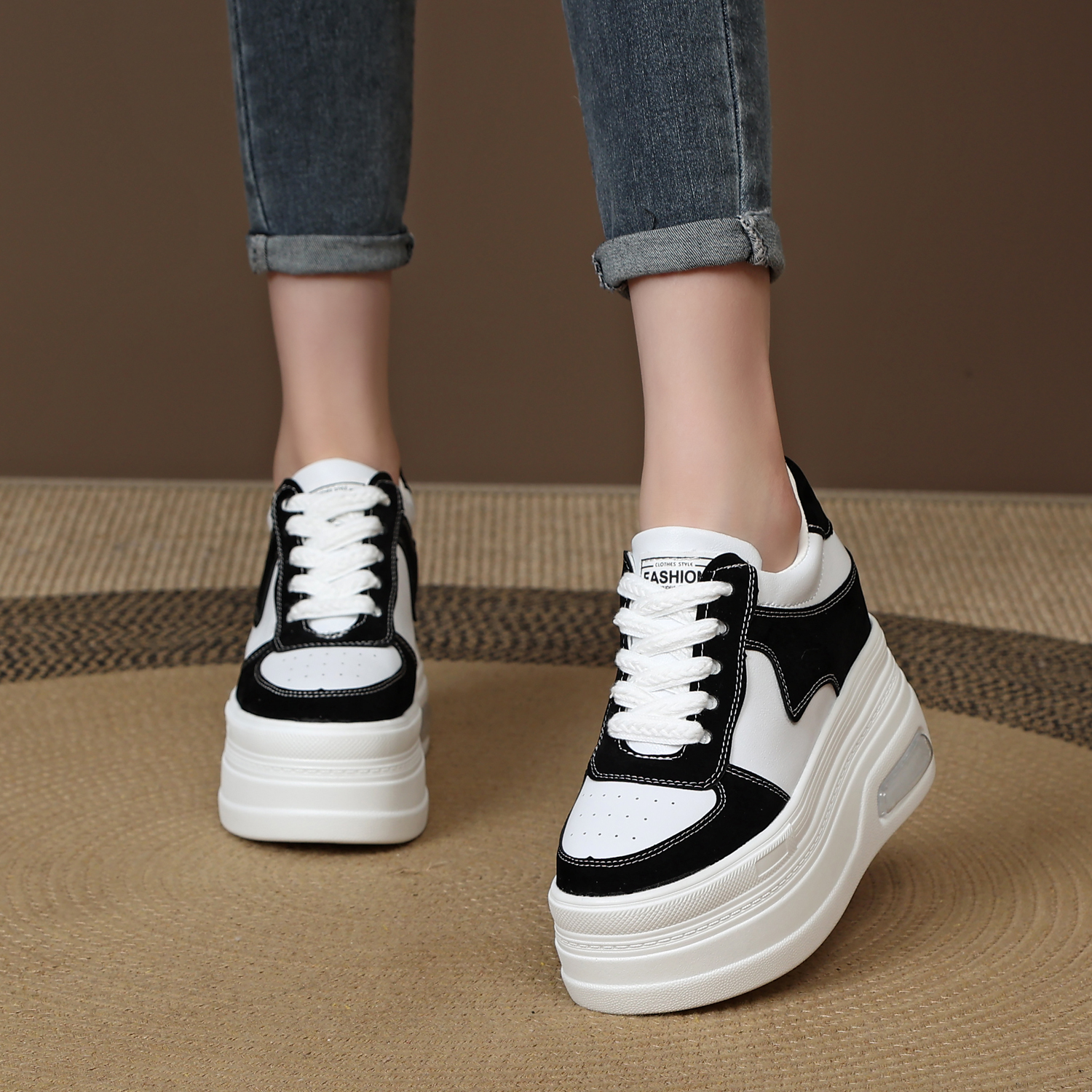 超高跟12cm隐形内增高女鞋厚底鞋10cm时尚百搭秋冬棉鞋小个子韩版