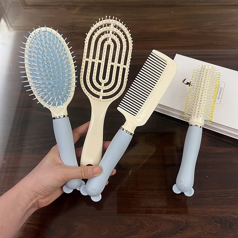 女士蓬松梳子美发按摩气垫梳直平梳蓬发大弯梳镂空梳长发卷发专用