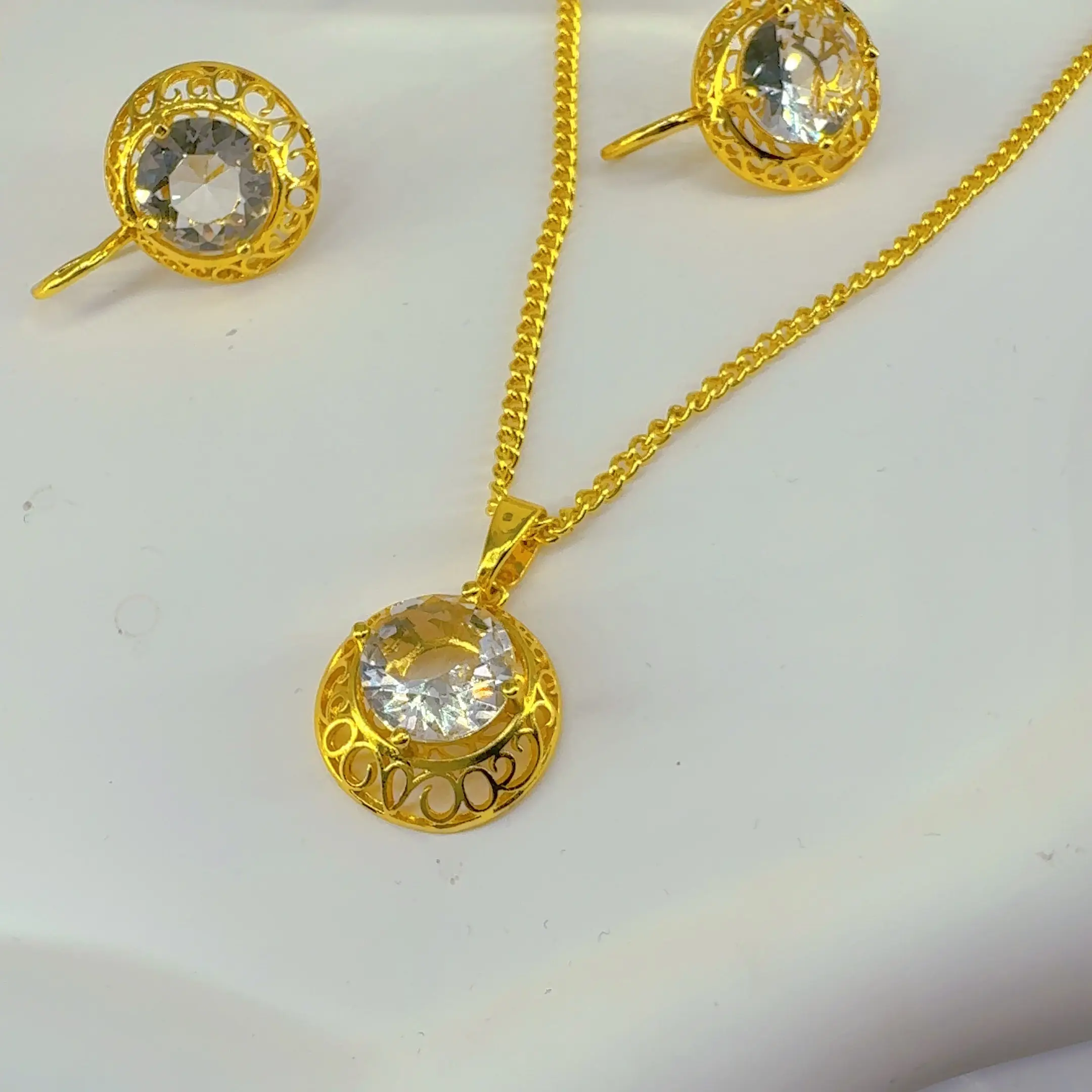 铜合金项链 新款套装t002不易掉色