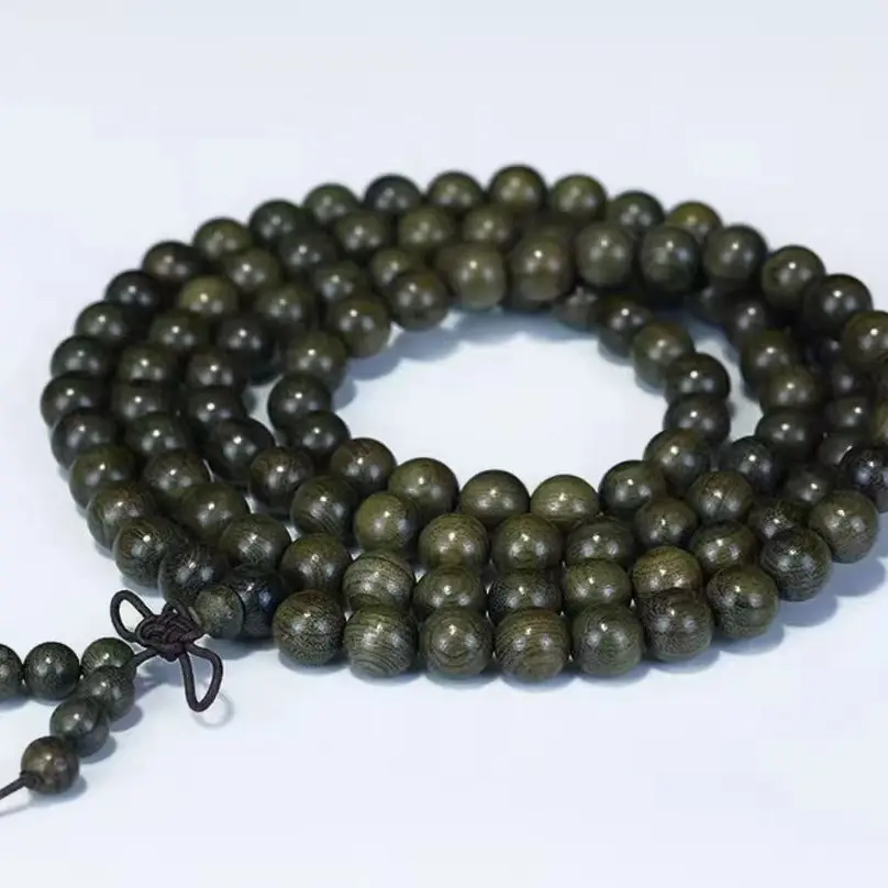 文玩佛珠手串108颗男女款原木工艺赠送盘玩袋和盘玩手套