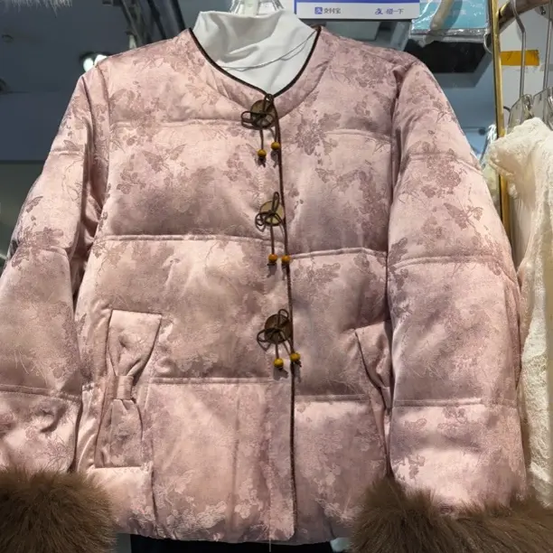 新中式国风立领拼接棉衣加厚外套