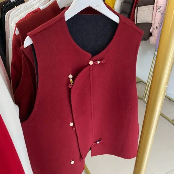 欧货时尚新中式重工刺绣羊毛国风马甲(不退换，理性下单