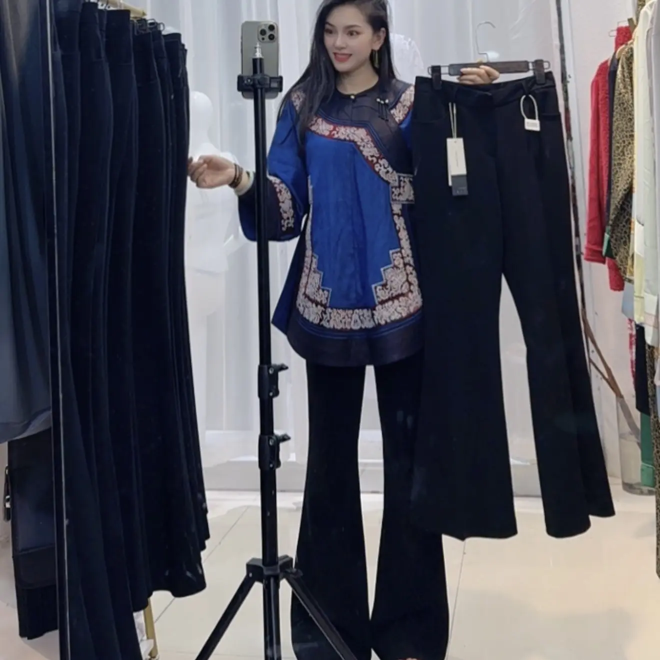 慧慧家私人定做西装喇叭裤、抗起球、抗皱