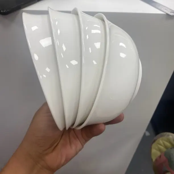 景德镇高温骨瓷金钟面碗4只装轻奢简约健康安全环保无铅无镉隔热