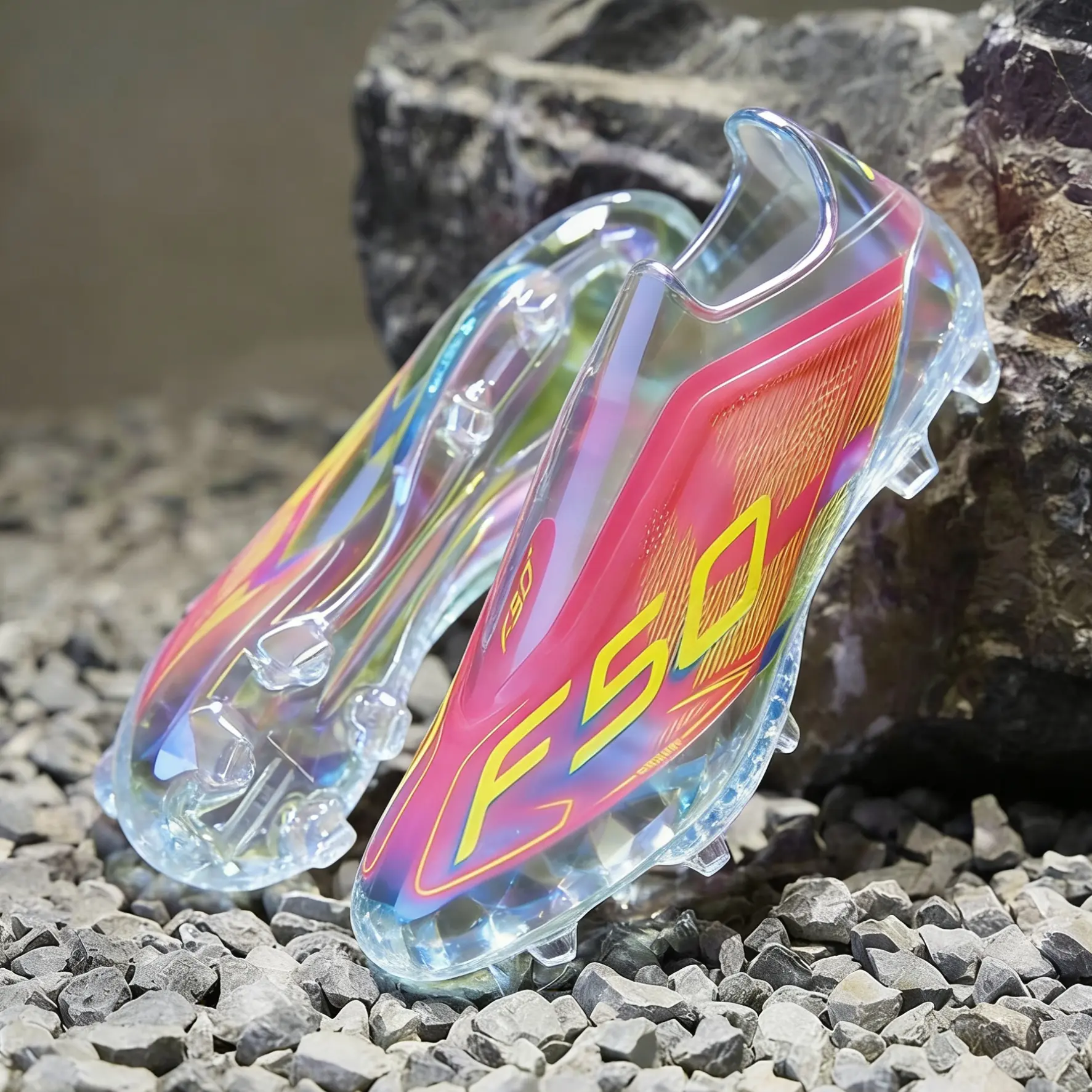 超顶f50+无鞋带足球鞋长钉碎钉