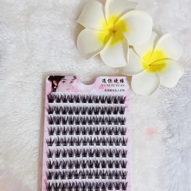 C翘10排犬系120簇自然免胶假睫毛