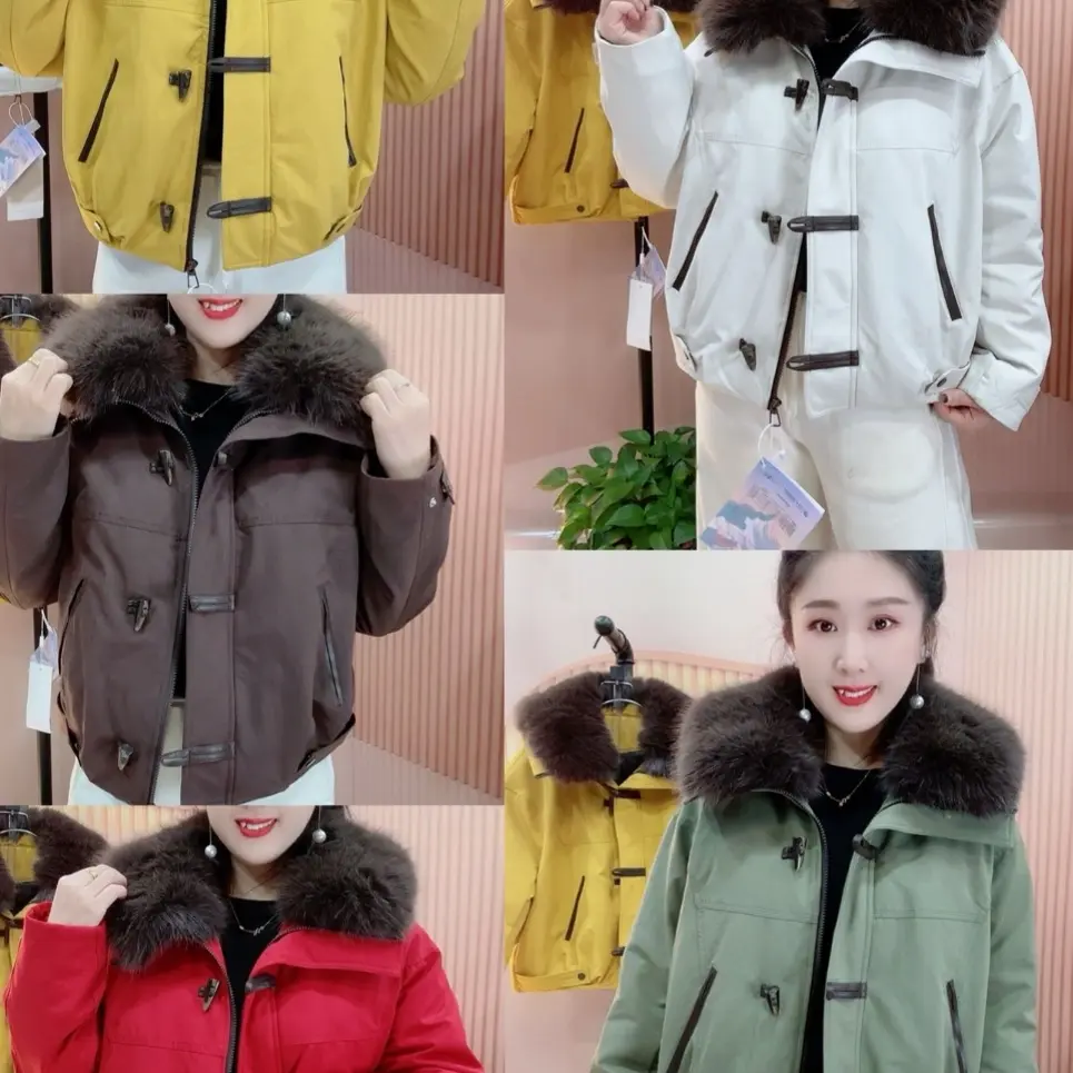 5812羽绒毛领保暖派克外套(毛领可拆卸)