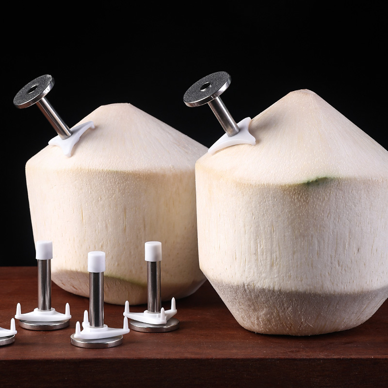 开椰子神器可重复使用椰子开壳打孔专用工具不锈钢椰青开口钻孔刀