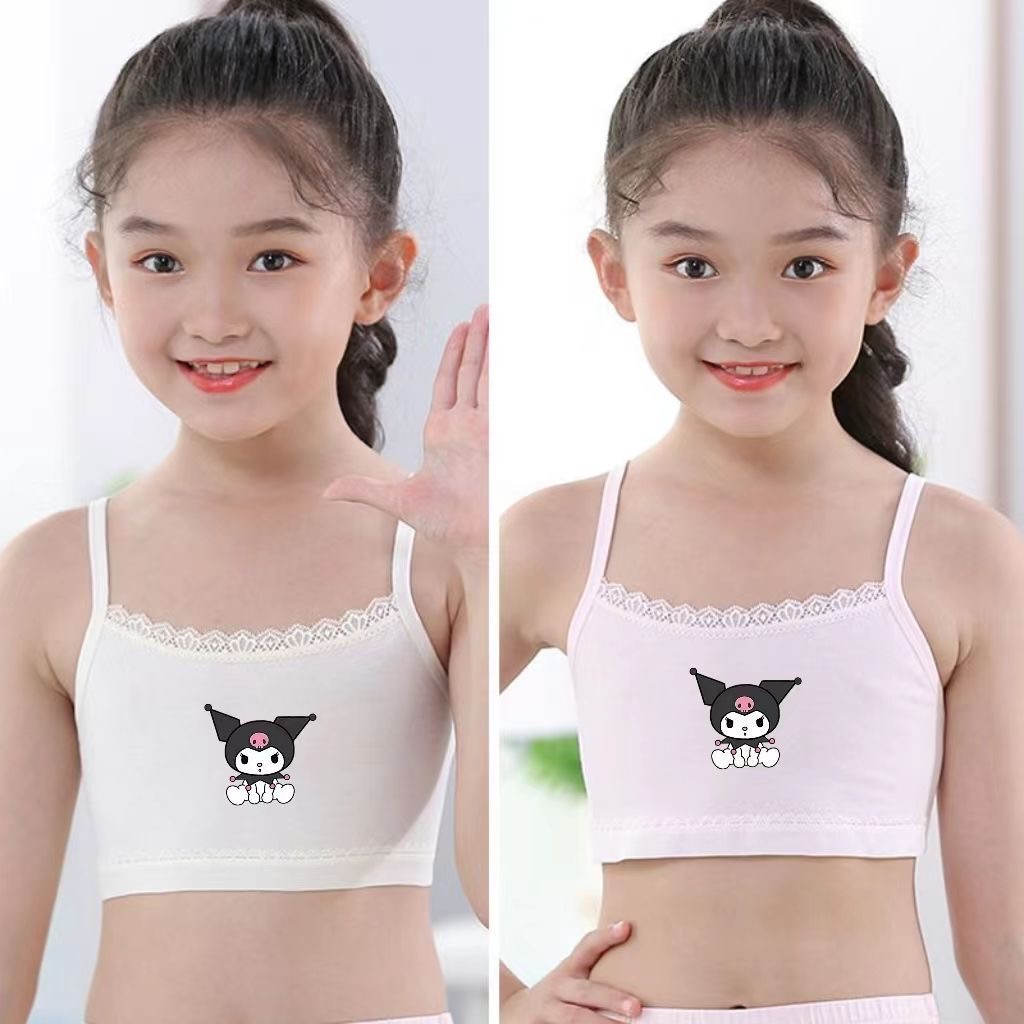 7-15岁小女孩吊带小背心儿童发育期女童内衣女小学生蕾丝抹胸打底