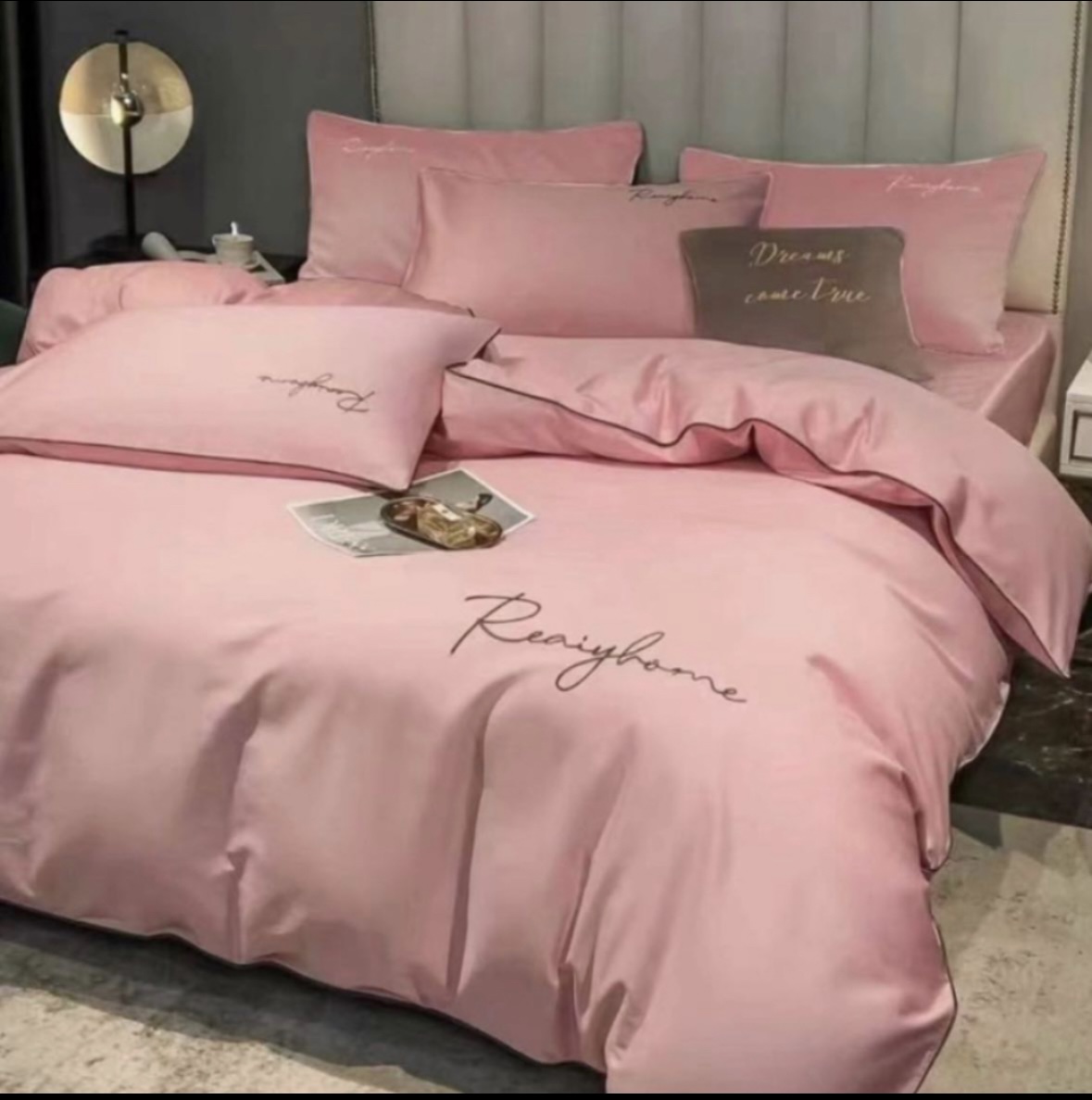 222款牛奶被罩刺绣手工柔软宿舍绣花亲肤纯色斜纹磨毛被套