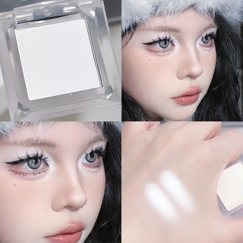 纯白色眼影2025新款卧蚕盘提亮泪沟珠光单色哑光高光粉烟熏眼影