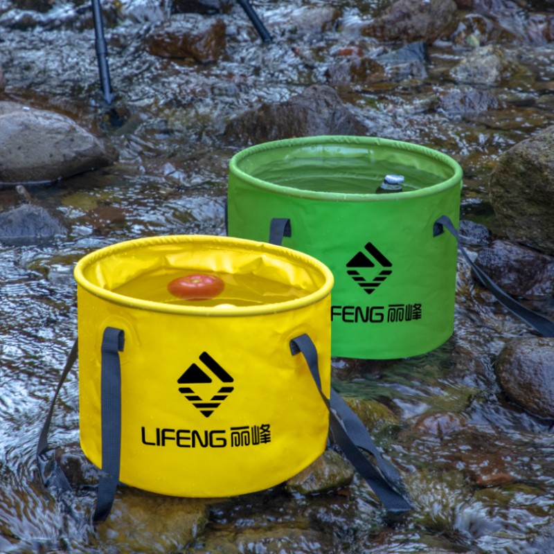 便携式可折叠打水桶户外水桶钓鱼桶鱼箱旅行露营车载活鱼桶多功能