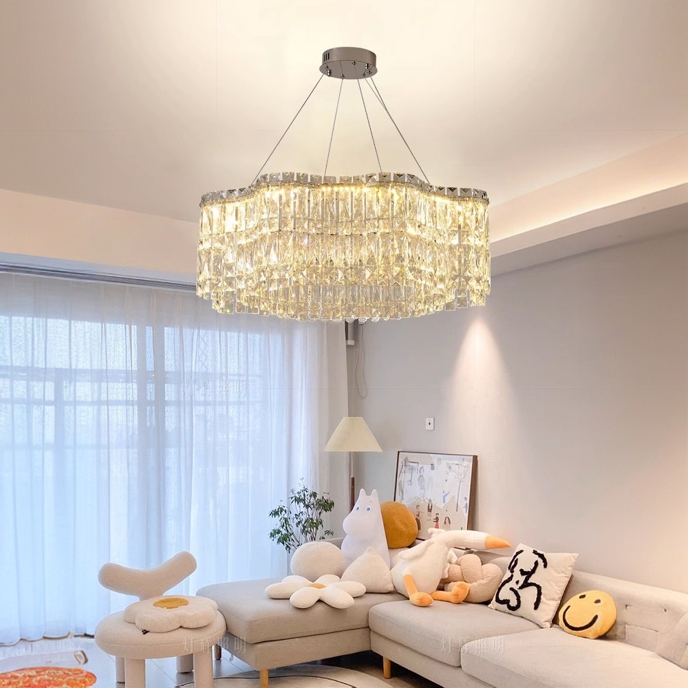 水晶吊灯客厅吊灯简约现代大气新款餐厅卧室灯后现代轻奢客厅主灯
