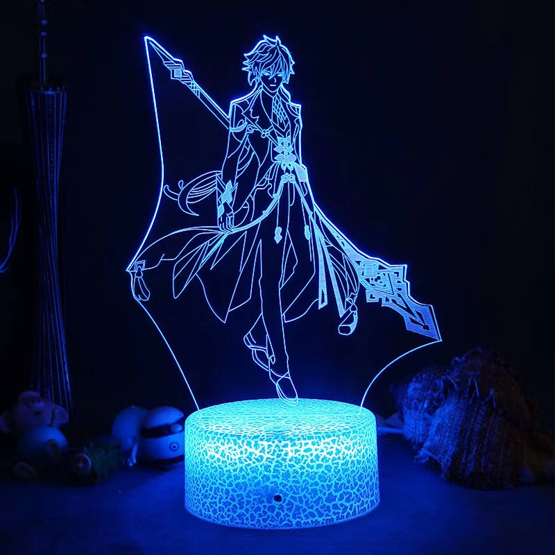 游戏原神周边手办摆件立牌智能变色小夜灯房间装饰护眼灯创意礼品