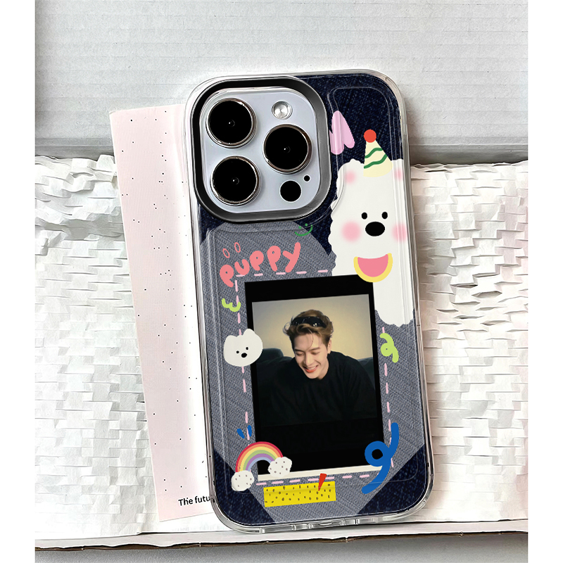 奥菲顿牛仔小狗相框适用iphone15苹果14手机壳华为vivo小米oppo套