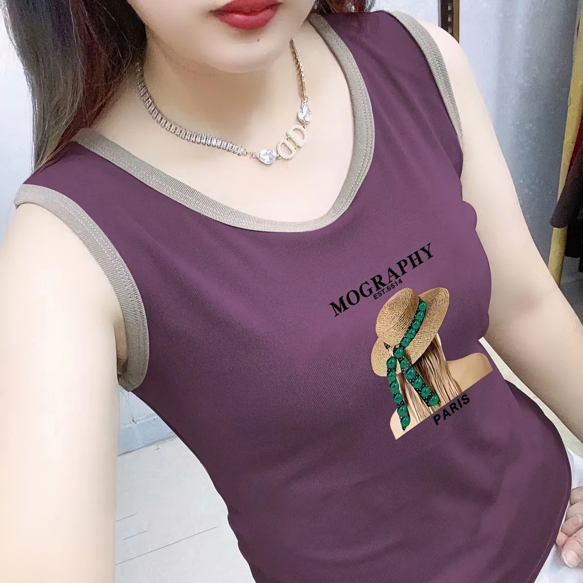 100%纯棉外贸出口品质女背心打底吊带女夏季洋气时尚无袖百搭上衣