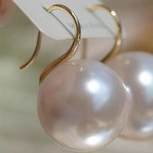 铜合金仿珍珠耳饰 【优雅公主】大号耳环复古耳饰法式耳坠新款耳钩