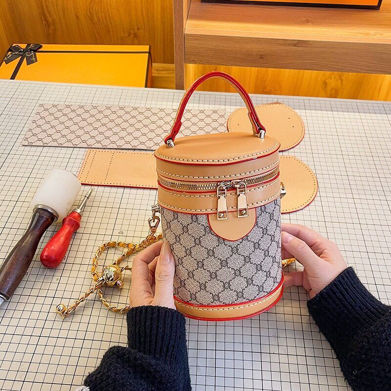 手工diy材料包简约时尚ins链条水桶包复古单肩斜跨通勤包自己制作