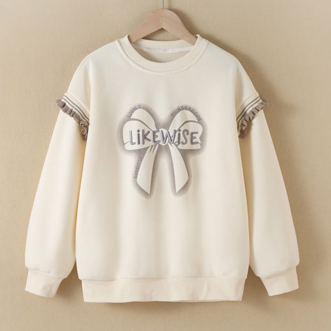 2025新款女童春季卫衣中大童女孩洋气韩版宽松圆领上衣