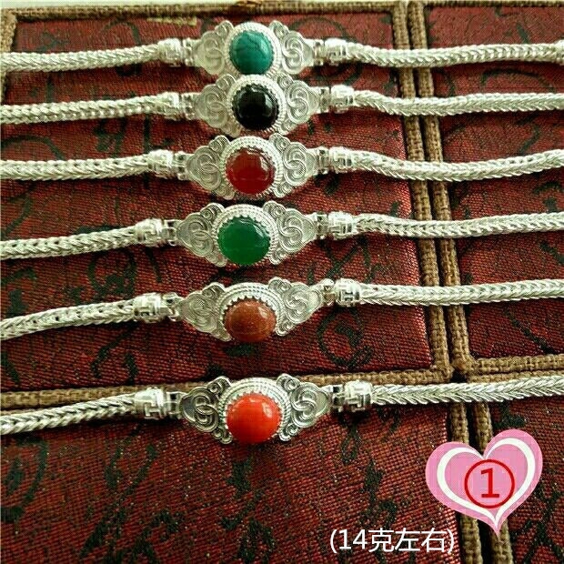 蒙古族纯银手链耳环耳饰民族风流苏少数族蒙古袍马甲舞蹈服装饰品